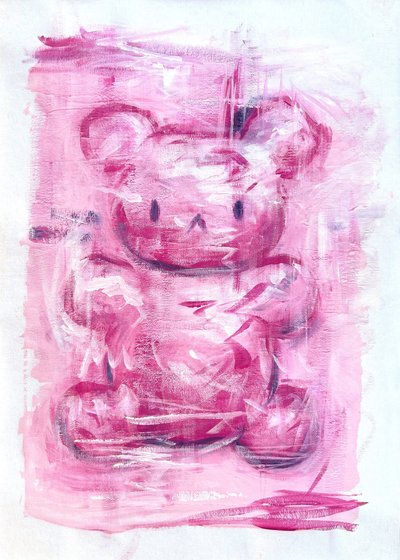 Pink Bear by Katerina Francesca